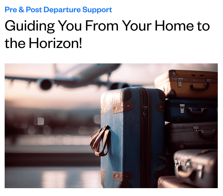 Pre & Post Departure Support